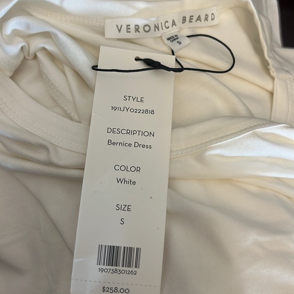 Veronica Beard White Bernice Tie Front Dress - Picture 4 of 4